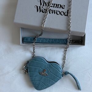 Vivienne Westwood baby blue Heart Mini Bag
